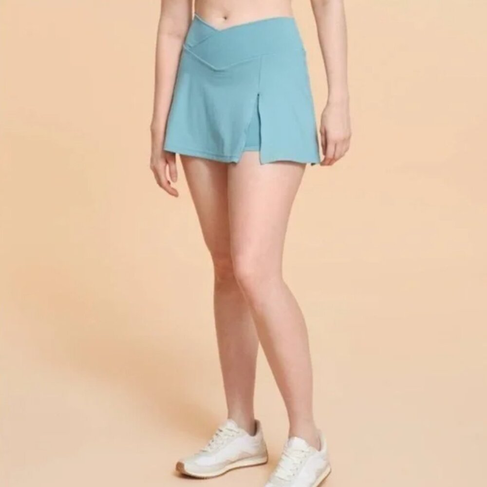 Blogilates CrissCross Slit Skort Cameo Blue Medium LIMITED EDITION